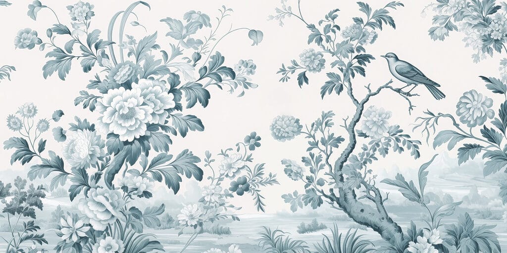 Wallpaper cu flori și copaci Wallpaper cu flori și copaci