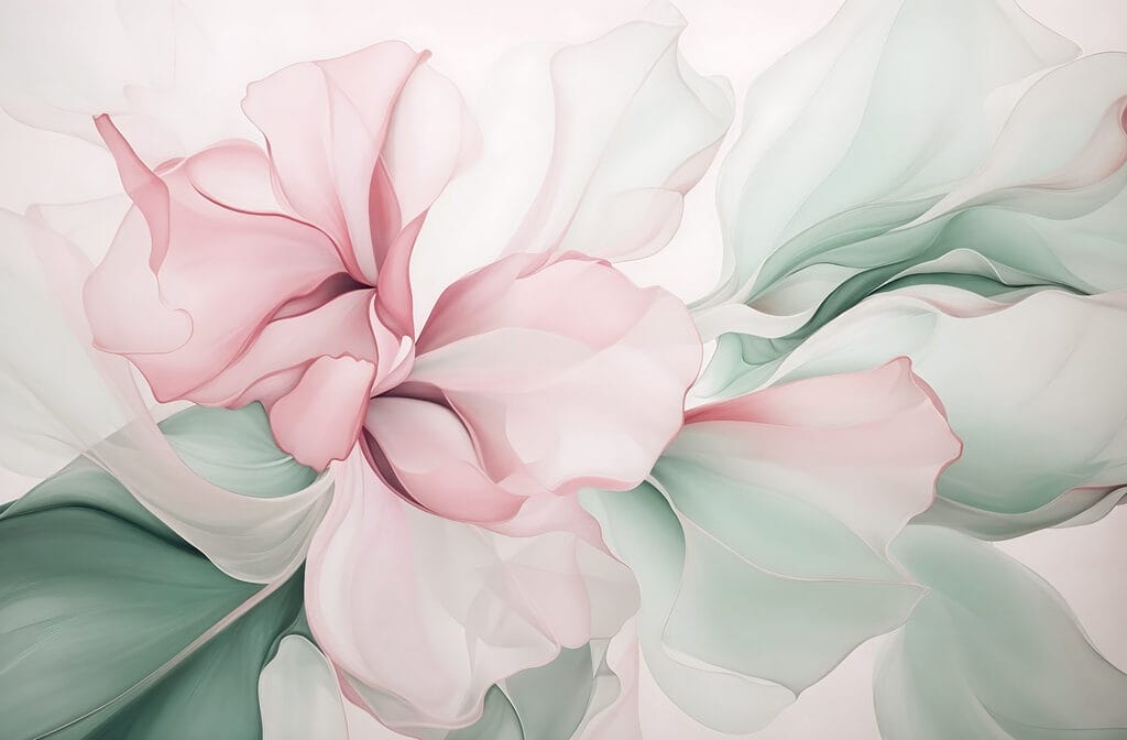 Delicată abstracție florală pastelată Delicată abstracție florală pastelată