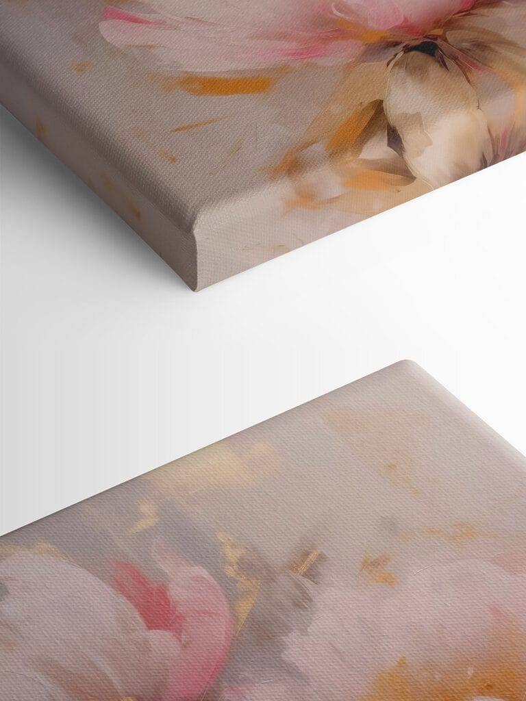 Painting of pink flowers