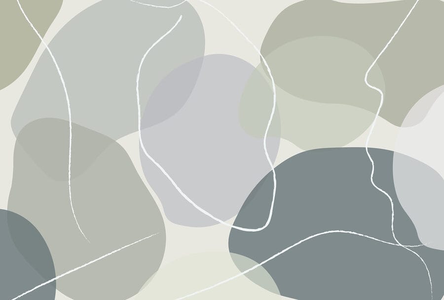 Forme abstracte în culori moi.