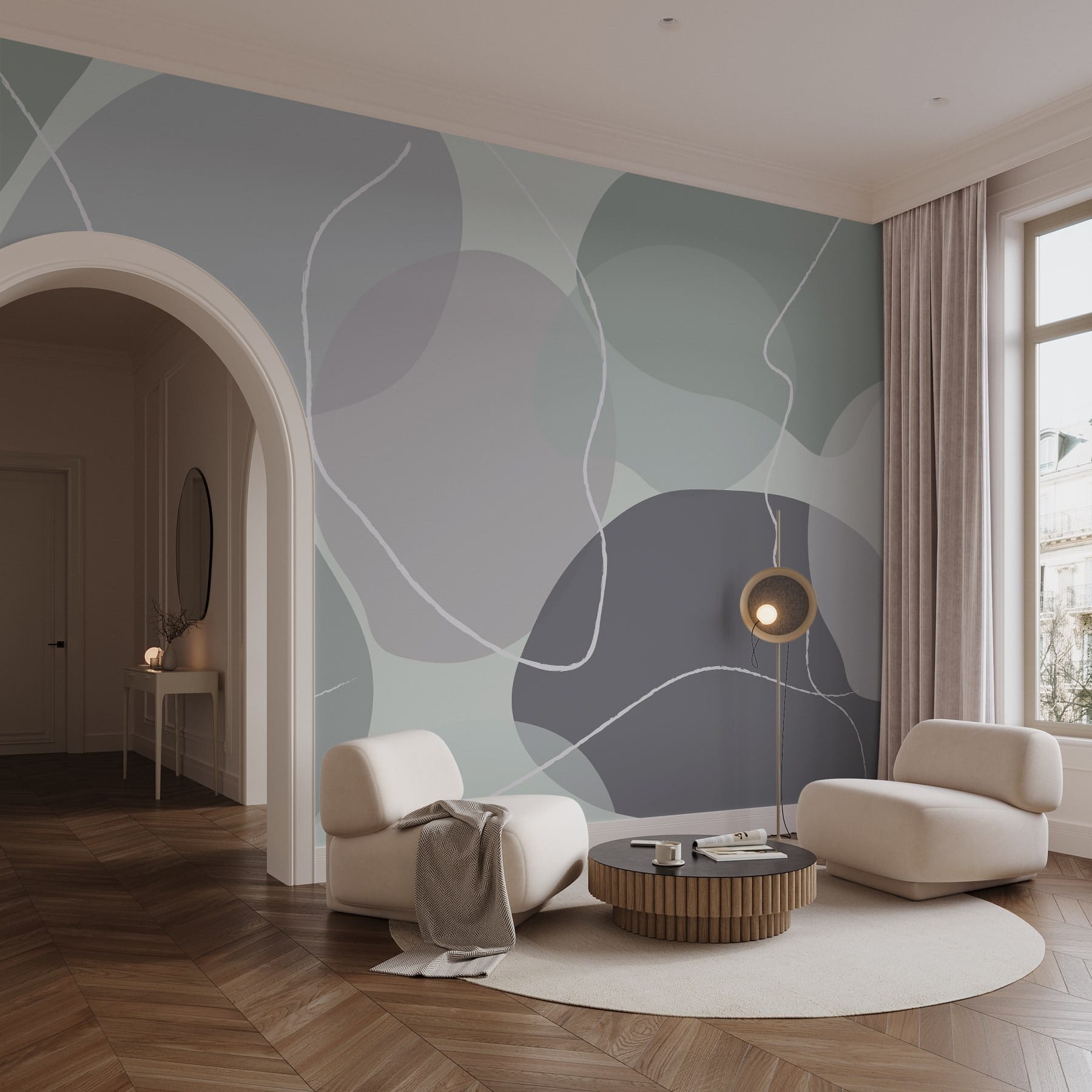 Soft shapes in soothing colors