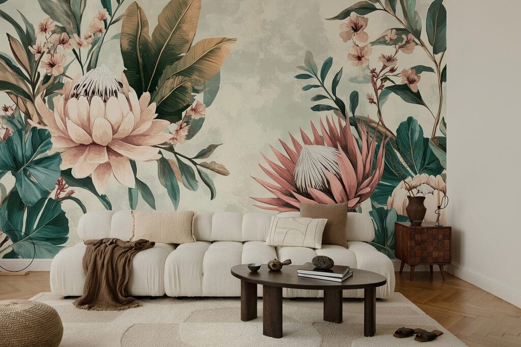 Elegant floral arrangement with soft colors