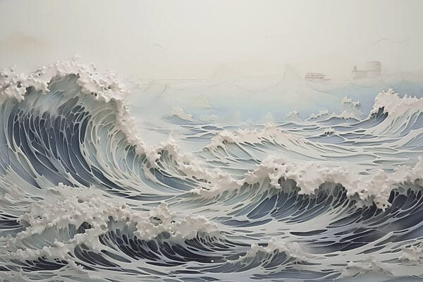 Valuri mari în ocean Valuri mari în ocean