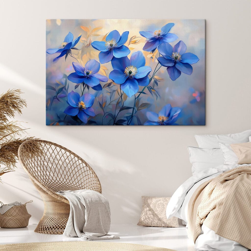 Group of blue flowers