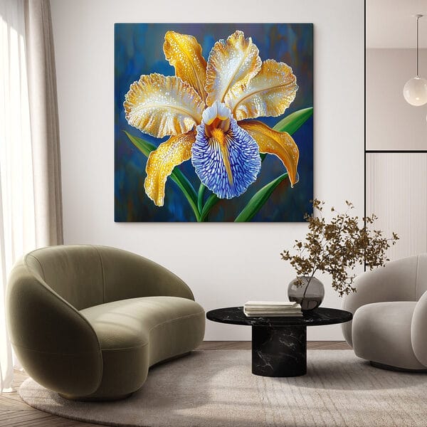 Floare galbenă și albastră Floare galbenă și albastră