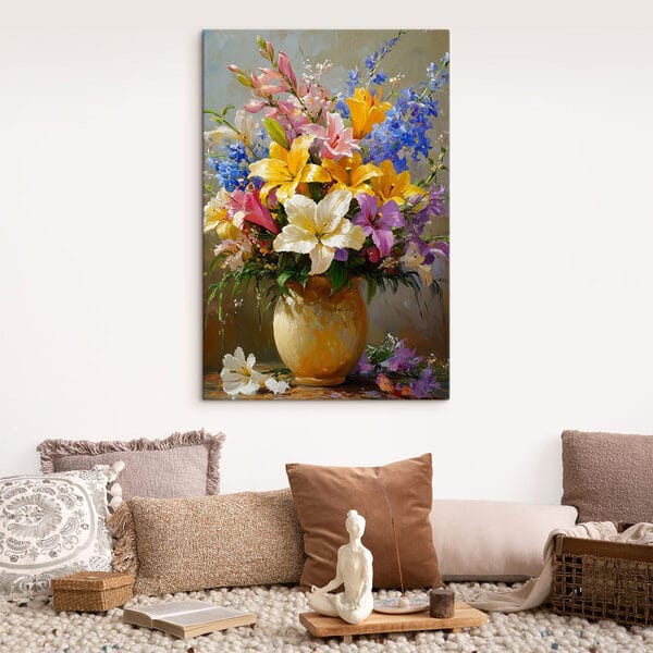 Pictura de flori într-o vază Pictura de flori într-o vază