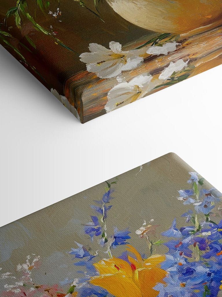 Painting of flowers in a vase Painting of flowers in a vase