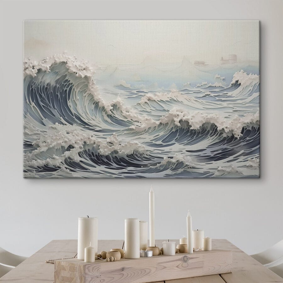 Valuri mari în ocean Valuri mari în ocean