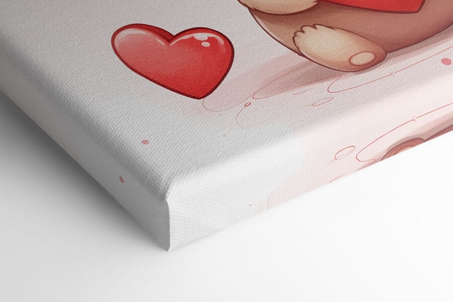 Doi urși de desene animate care țin o inimă Doi urși de desene animate care țin o inimă