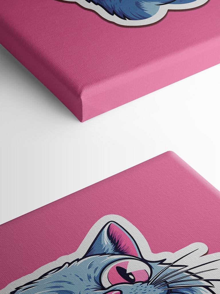 Sticker of a cat with its mouth open Sticker of a cat with its mouth open