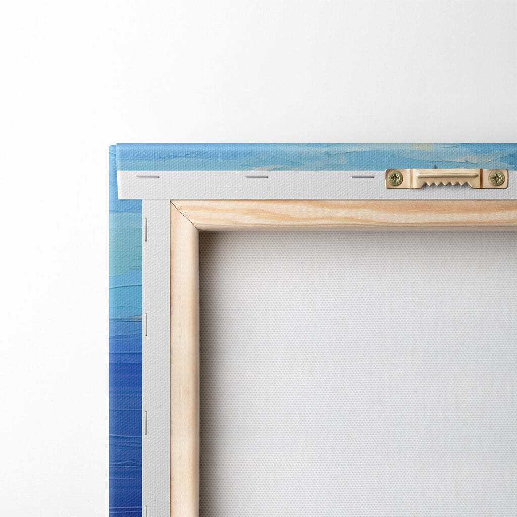 Painting of a city by the water Painting of a city by the water
