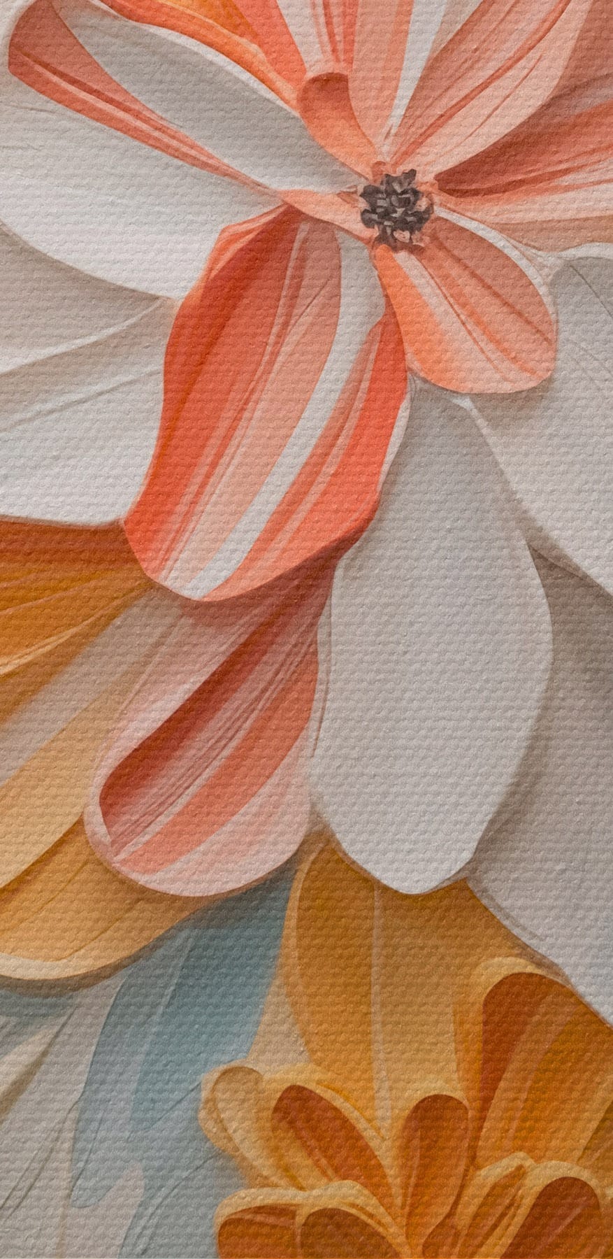 Flori colorate în lucrări de artă texturate
