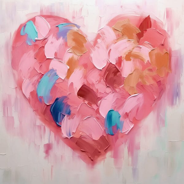 Painting of a heart Painting of a heart