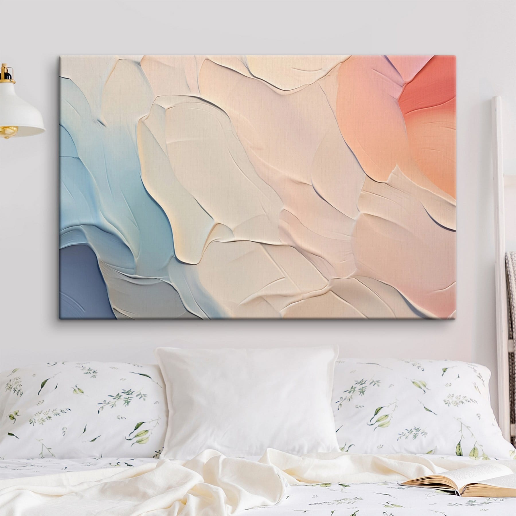 Textured layers in soft hues