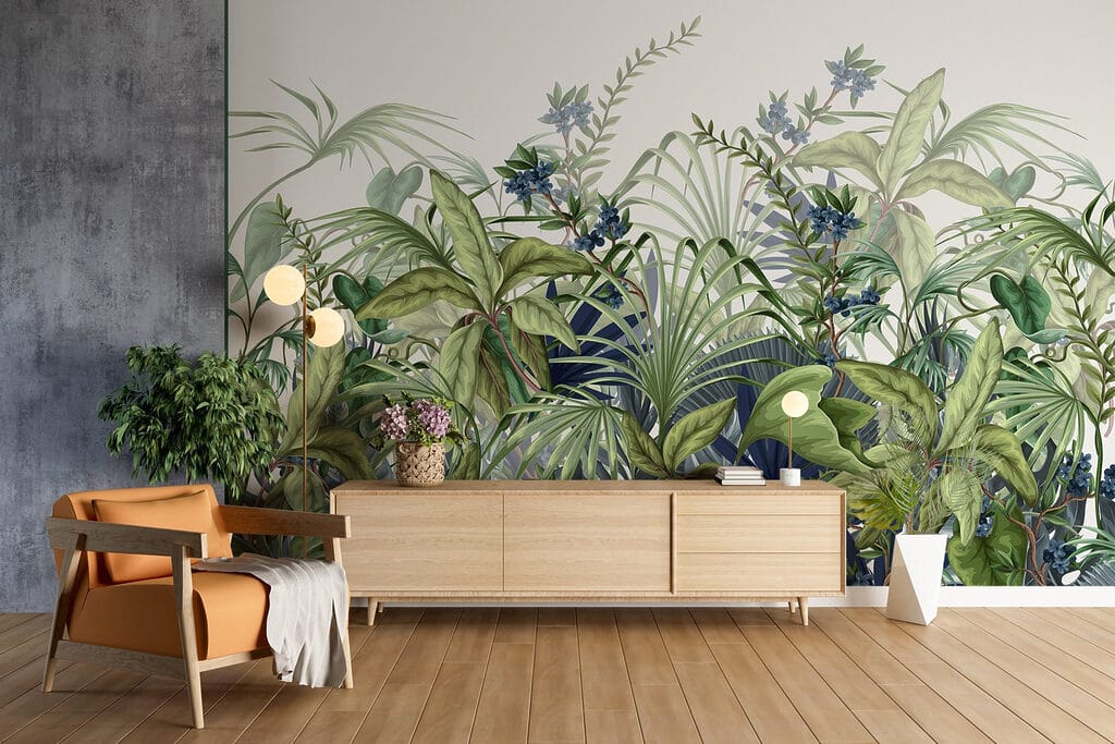Lush greenery in vibrant display Lush greenery in vibrant display