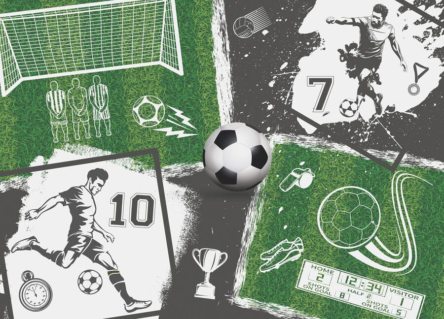 Fototapet Acțiune fotbalistică pe teren - imagine 5
