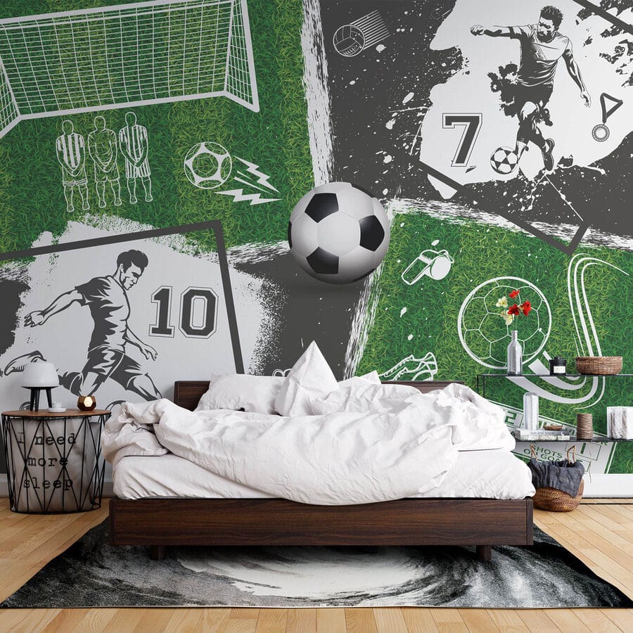 Fototapet Acțiune fotbalistică pe teren - imagine 3