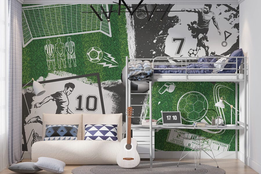 Fototapet Acțiune fotbalistică pe teren - imagine 4