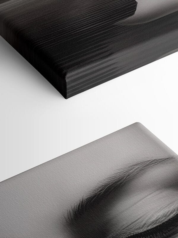 Woman's face and half of a face