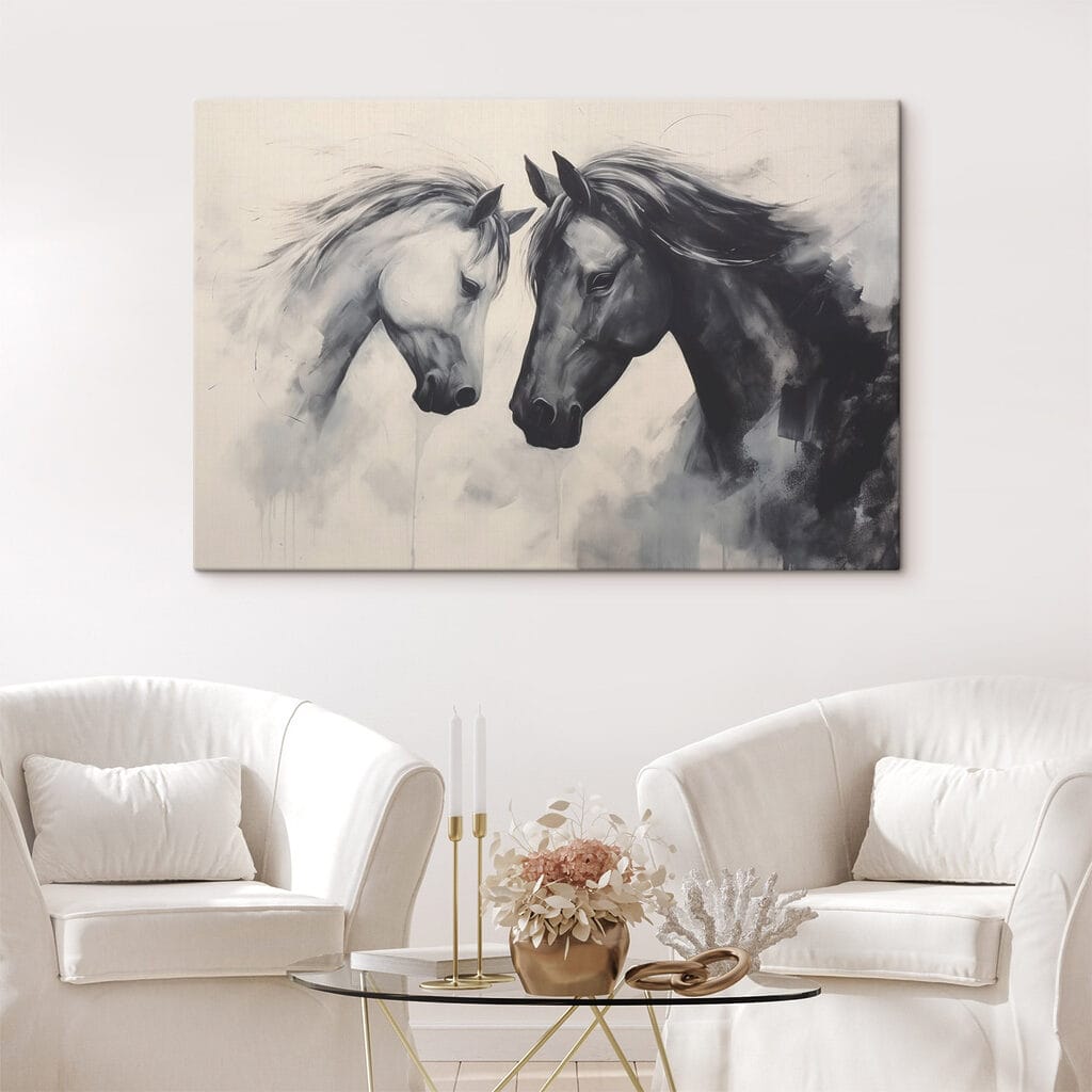 Painting of two horses