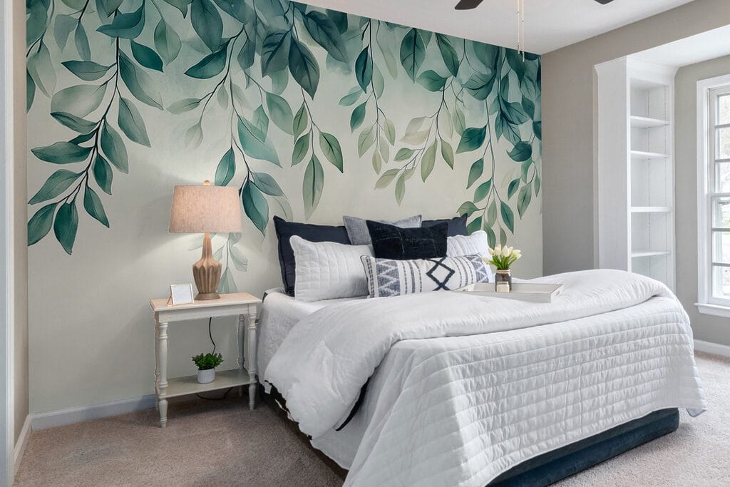 Gentle leaves drifting in soft hues Gentle leaves drifting in soft hues