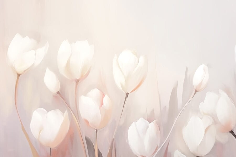 Pictura de flori albe