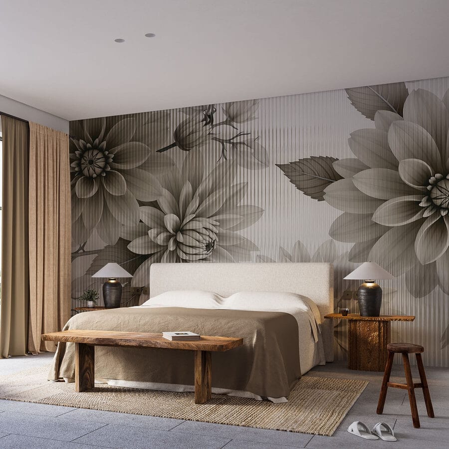 Design floral elegant în tonuri stinse