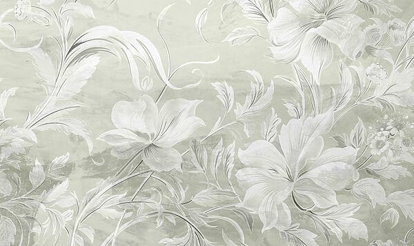 Model floral alb pe un perete Model floral alb pe un perete