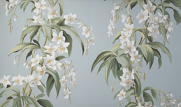 Wallpaper cu flori albe Wallpaper cu flori albe