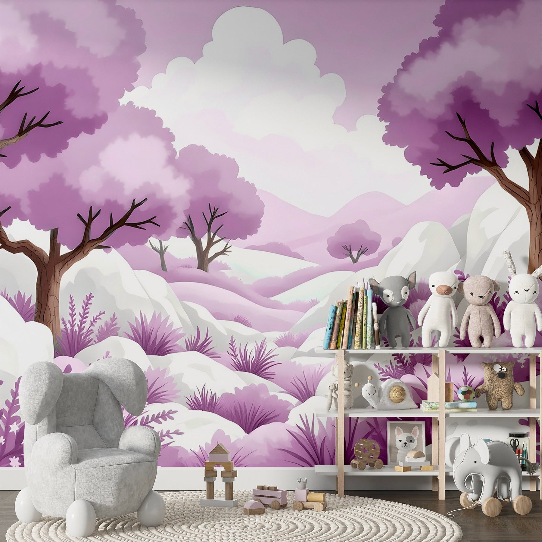Landscape with trees and snow Landscape with trees and snow