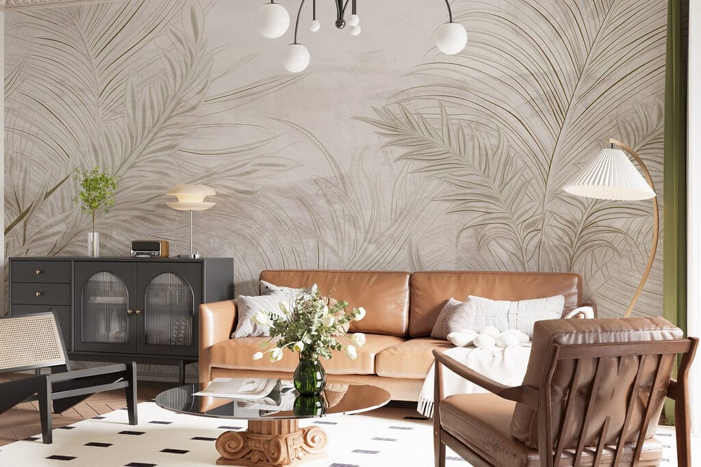 White background with leaves White background with leaves