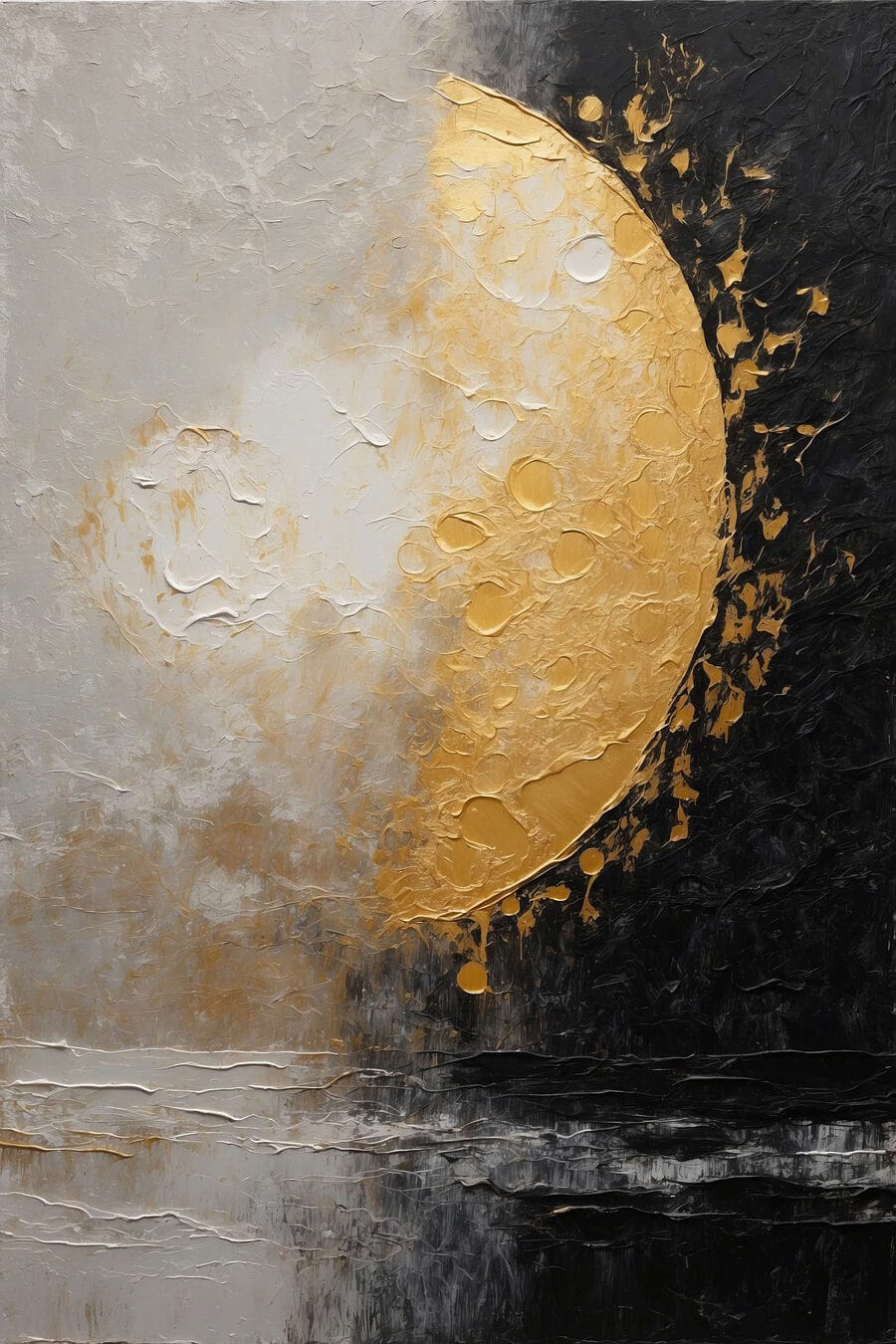 Pictura de o lună și apă Pictura de o lună și apă
