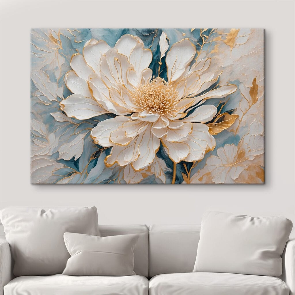 Painting of a white flower Painting of a white flower