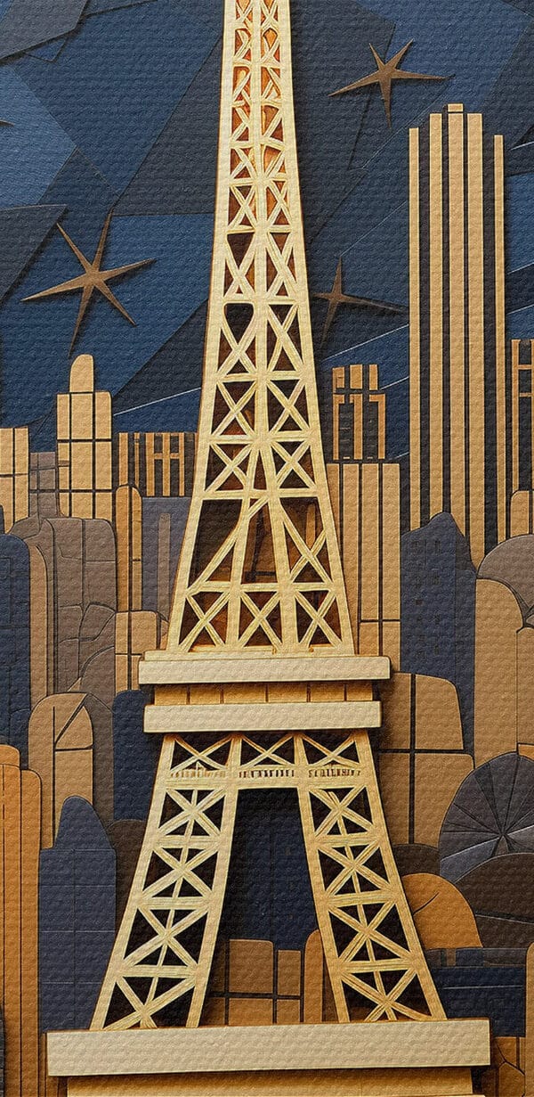 Turnul Eiffel în mijlocul unui peisaj urban Turnul Eiffel în mijlocul unui peisaj urban