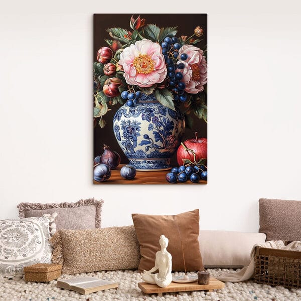 Pictura de flori într-o vază Pictura de flori într-o vază