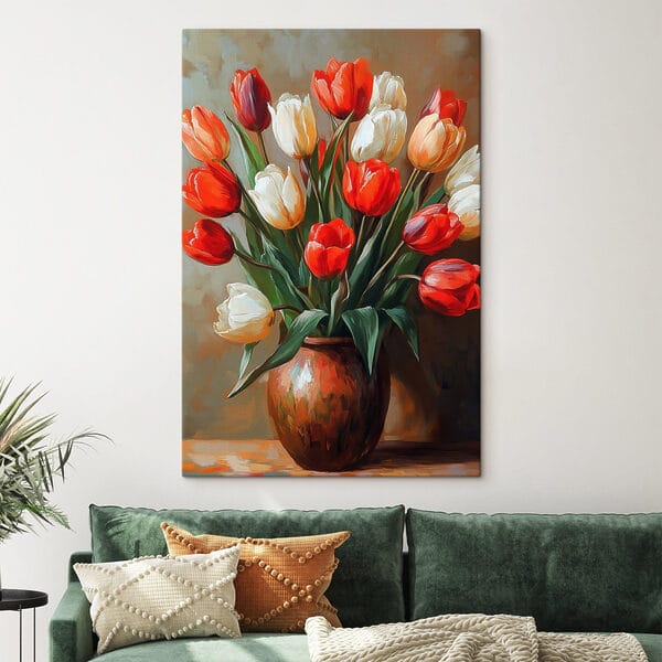 Pictura de flori într-o vază Pictura de flori într-o vază