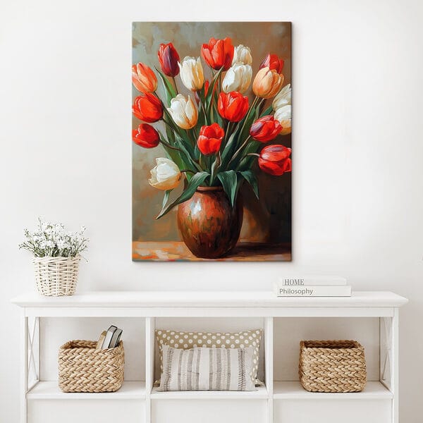 Pictura de flori într-o vază Pictura de flori într-o vază