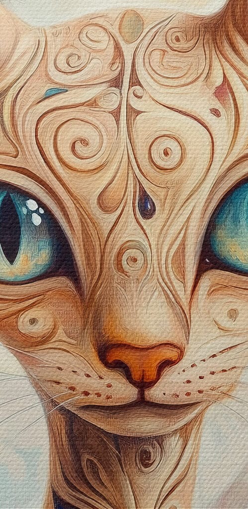 Cat with a tattoo on it