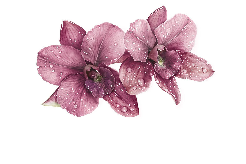 Flori delicate împodobite cu picături Flori delicate împodobite cu picături