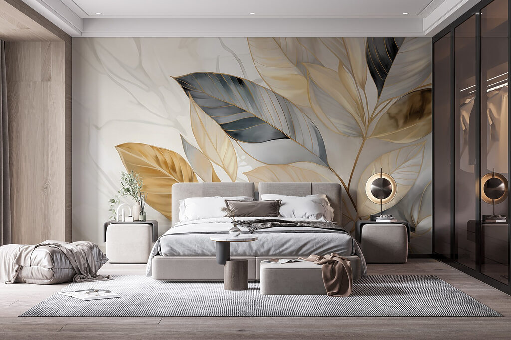 Elegant leaves on a soft background