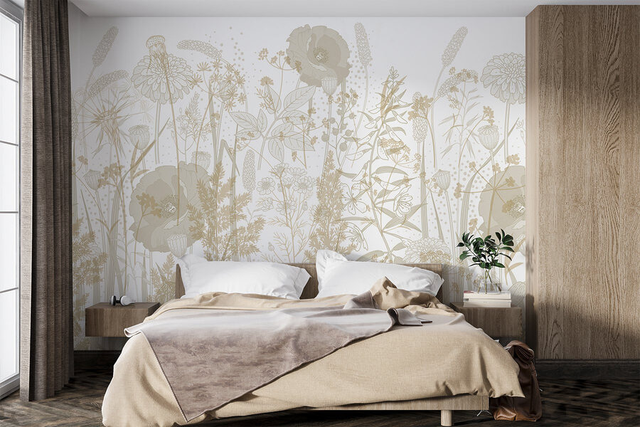 Modele florale delicate în tonuri pământii Modele florale delicate în tonuri pământii