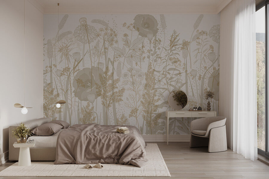 Modele florale delicate în tonuri pământii Modele florale delicate în tonuri pământii