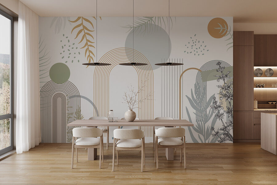 Design grafic de plante și frunze