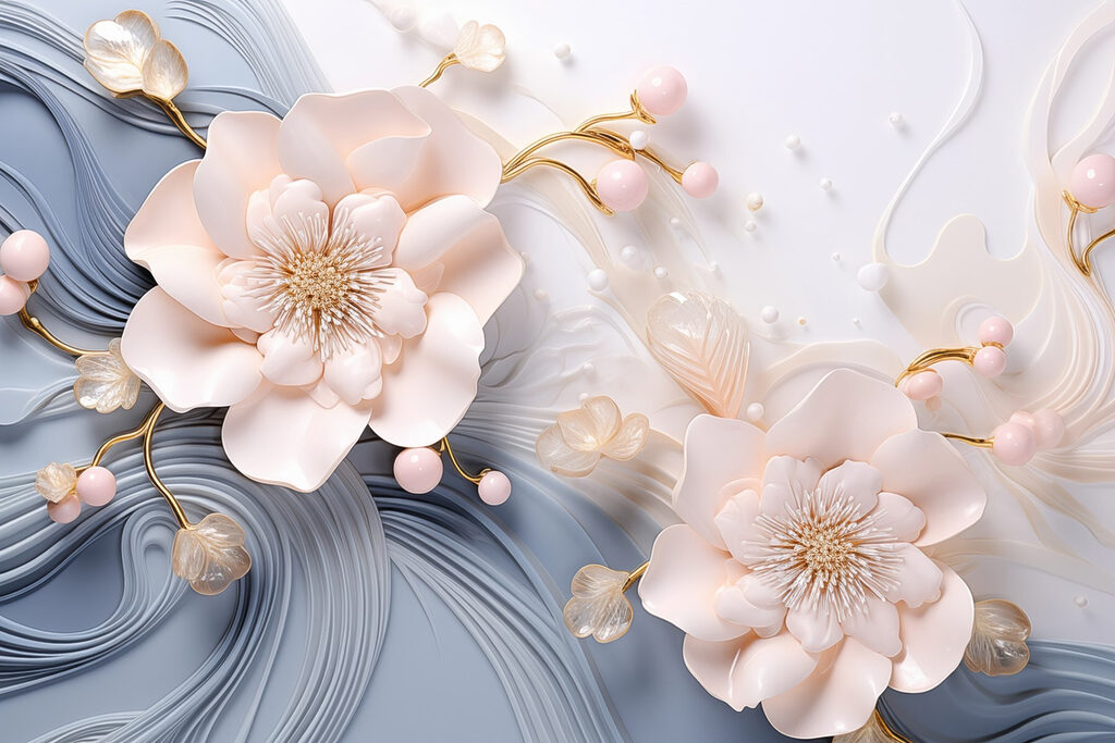 Design floral elegant în tonuri moi Design floral elegant în tonuri moi