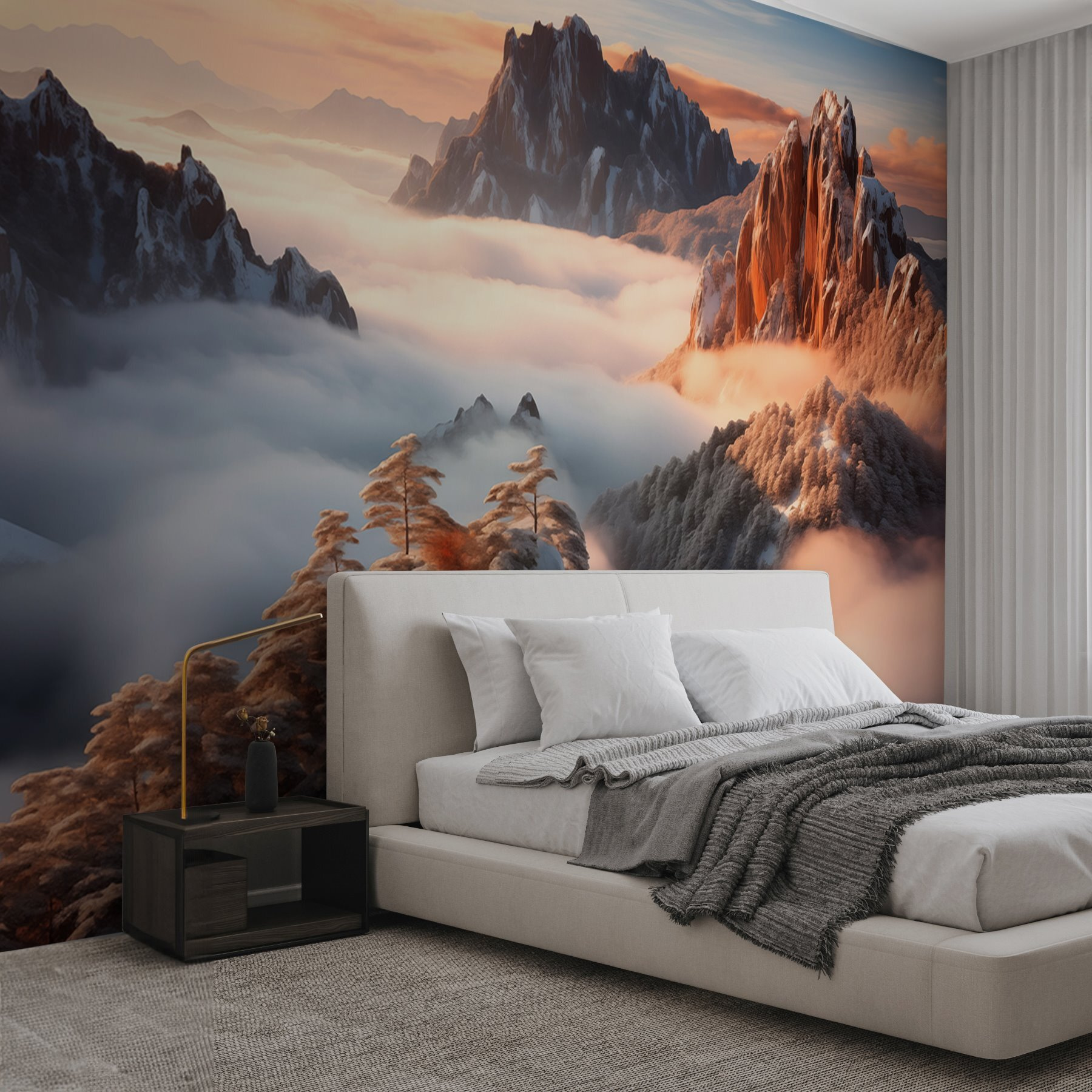 Lanț muntos cu zăpadă și nori w08807pib1ms - Lanț muntos cu zăpadă și nori - tegory