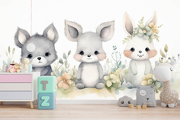 Grup de animale cu flori Grup de animale cu flori