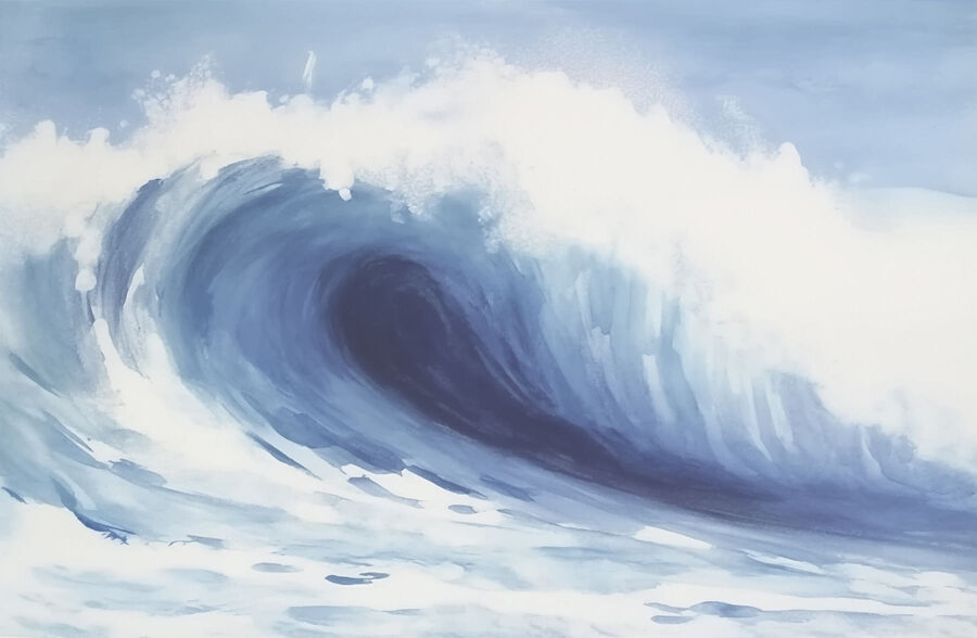Val mare în ocean