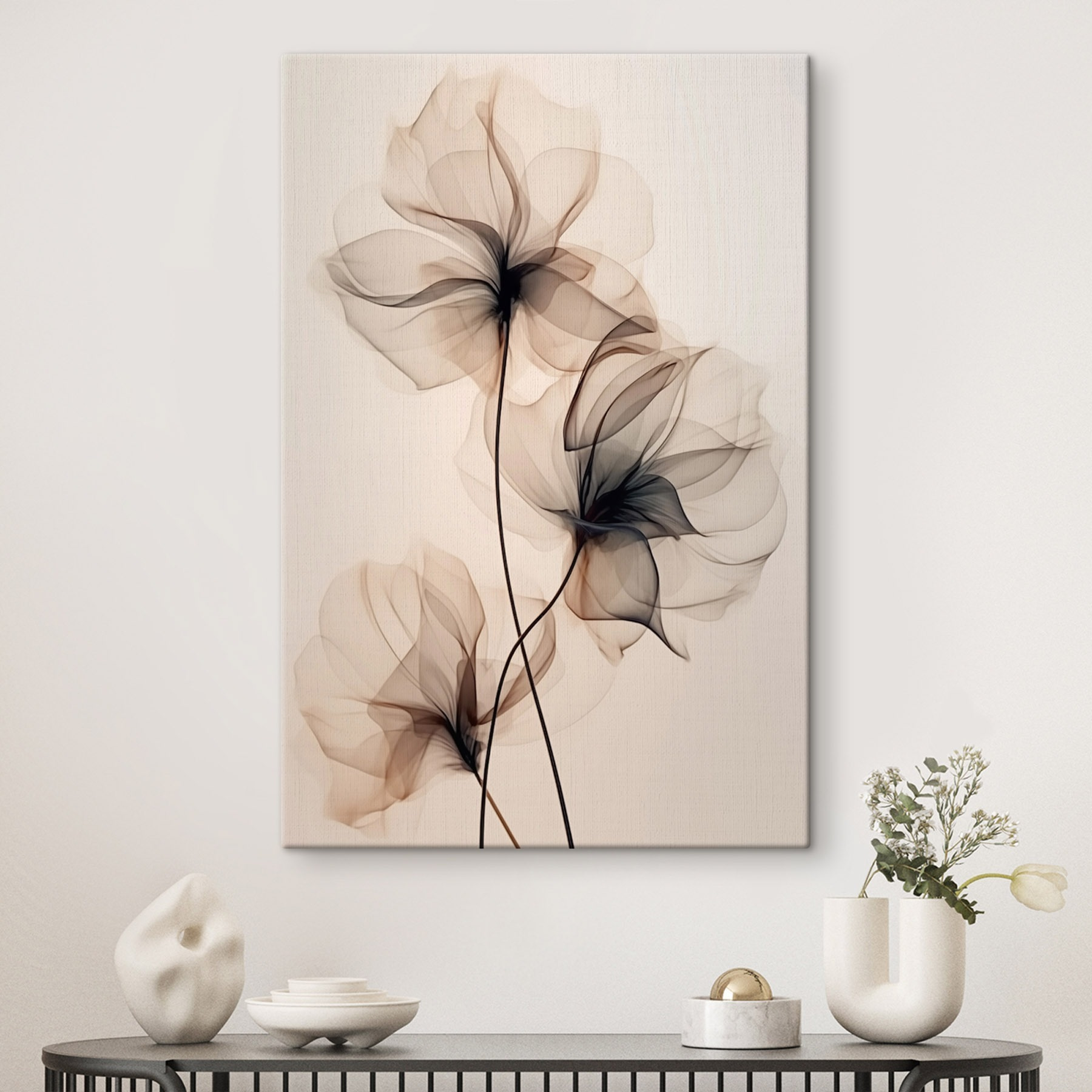 Delicate flow of translucent flowers Delicate flow of translucent flowers