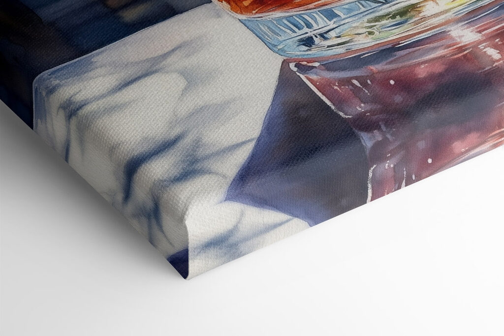 Glass of ice and cherries