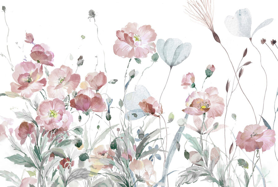 Pictura de flori roz